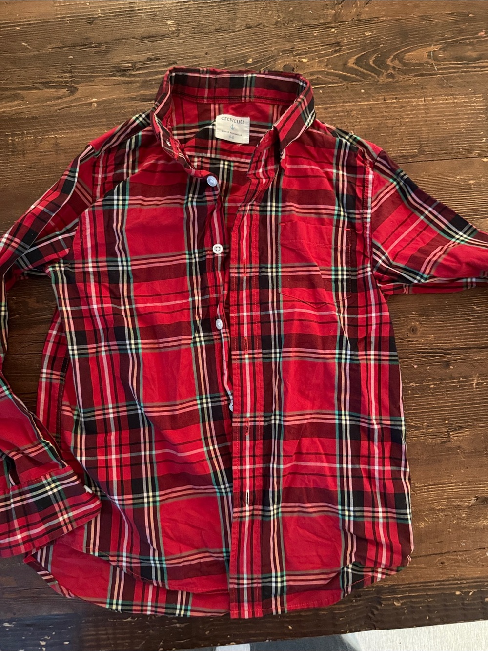 JCrew  boys plaid shirt, size 4-5